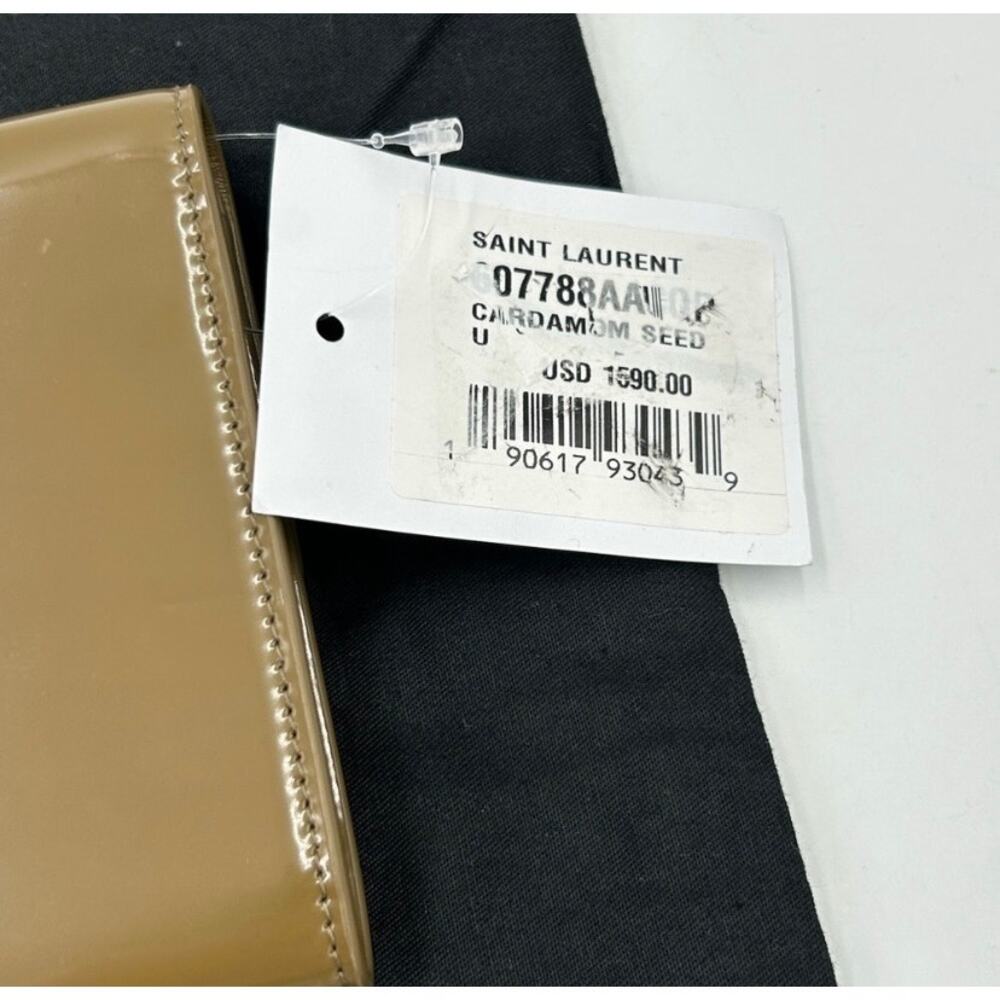 Saint Laurent Ysl Tan Leather Clutch/chain wallet made in Italy - Picture 5 of 11